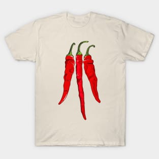 Chilli pepper sticker set habanero jalapeno carolina reaper fatalii T-Shirt